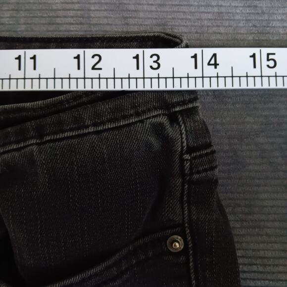 Levi's 712 Jeans Women Size 28x32 Slim Black Denim Pockets Zip Fly - Picture 5 of 12